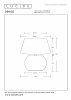 Dekoracyjna lampka stołowa ceramiczna podstawa z bawełnianym abażurem owalna nowoczesna na komodę DENISE 47511/81/43 LUCIDE